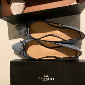 baby blue coach flats shoes